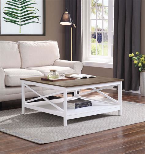Offers All White Coffee Table
